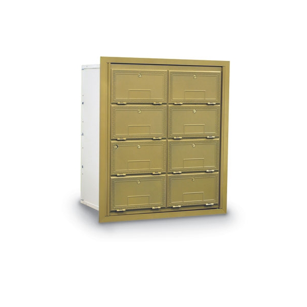 FRONT LOAD 8 DOOR BRASS MAILBOXES (2900 SERIES) ,PRIVATE USE, N1004577