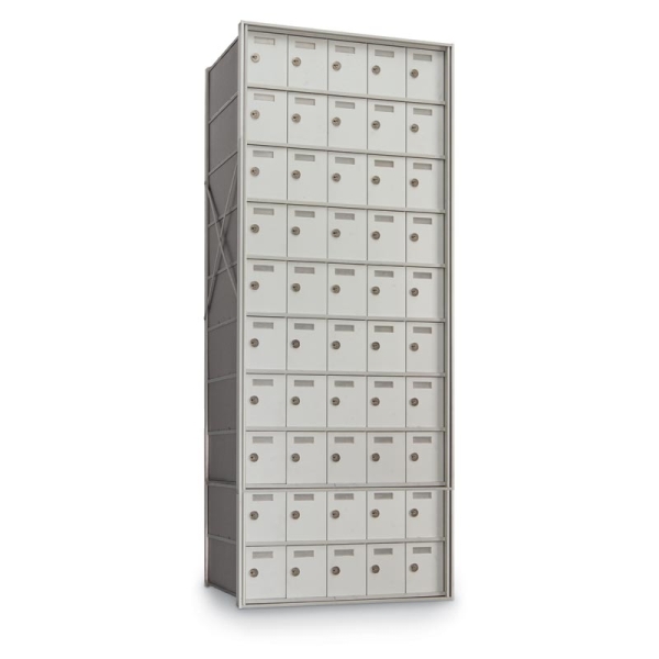 50-Door Rear-Loading Private Horizontal Mailbox