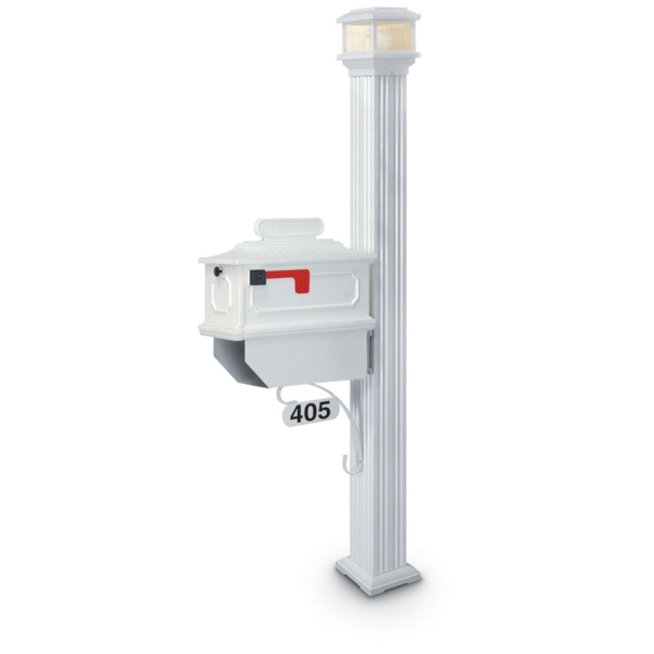 Wilkes 1812 Estate Series Mailbox - Illuminated Finial