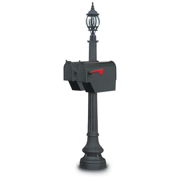 Illuminated Sarasota Double Colonial Mailbox