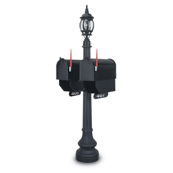 Illuminated Monroe Medium Double Colonial Mailbox